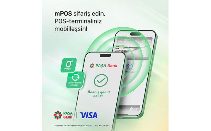 “PAŞA Bank” müştərilərə "mPOS" məhsulunu təqdim etdi