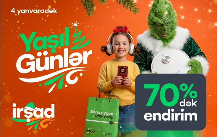 70%-dək böyük endirimlər və hissəli ödəniş imkanları - “Yaşıl Günlər” kampaniyası