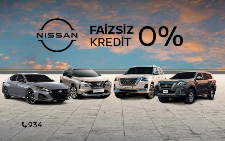 “NISSAN” avtomobillərinə faizsiz kredit